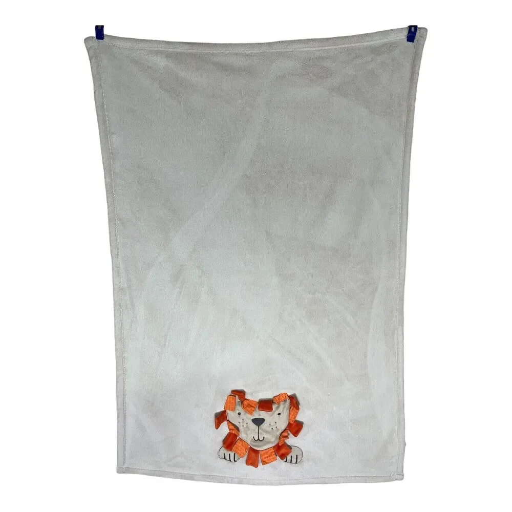 Koala Baby Lion Baby Blanket Beige Tan Lovey Orange Soft Fleece